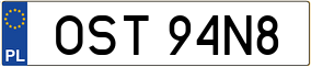 Trailer License Plate